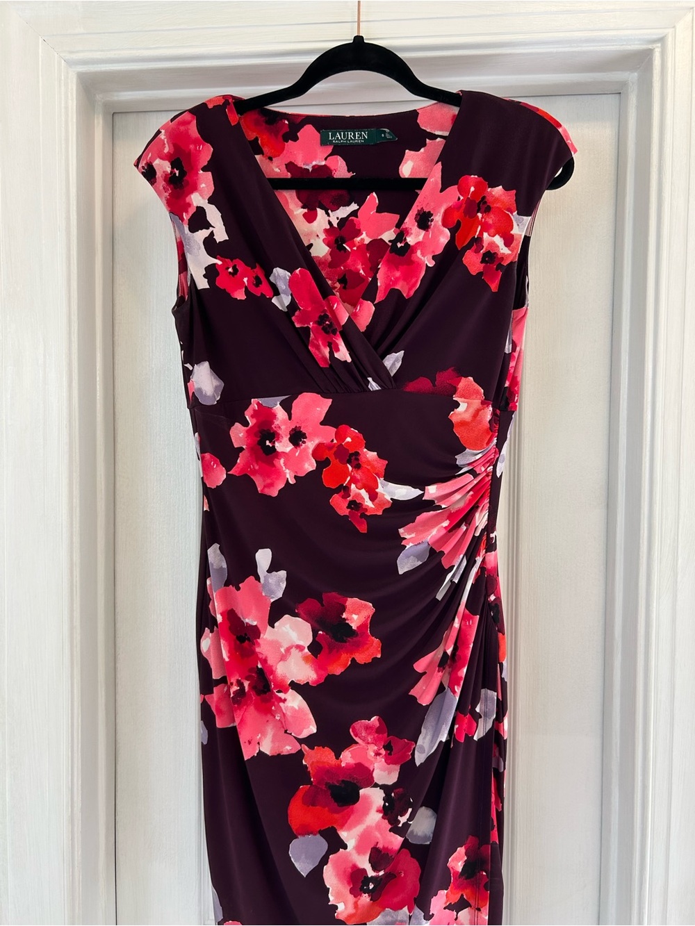 Lauren Ralph Lauren Floral Ruched Dress Size 8